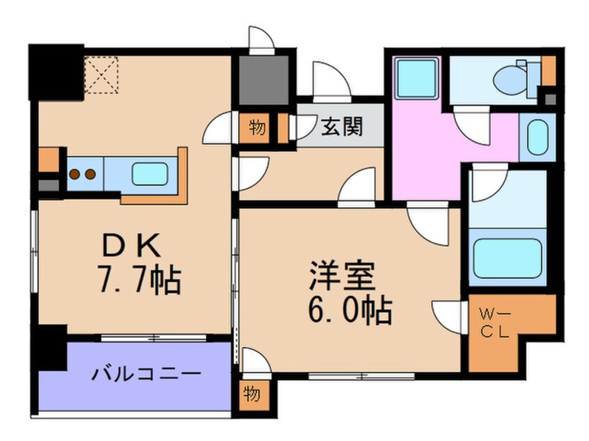 間取図 ｴｽﾃﾑﾌﾟﾗｻﾞ梅田WEST(401)