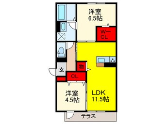 間取図 ボースウィングス竹渕東