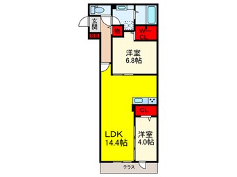 間取図 ボースウィングス竹渕東