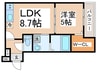 フジパレス瓜生堂Ⅴ番館 1LDKの間取り