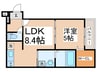 フジパレス瓜生堂Ⅵ番館 1LDKの間取り