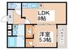 フジパレス瓜生堂Ⅵ番館 1LDKの間取り