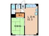大和川マンション第２ 1LDKの間取り