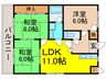 第２誠和ビル 3LDKの間取り