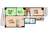 フォルム四条堀川(401) 3LDKの間取り
