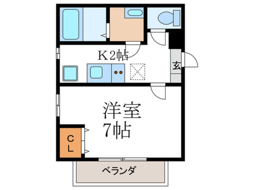 間取図 ハイム中大路Ⅱ