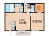 メゾンヴィラ栗東 1LDKの間取り