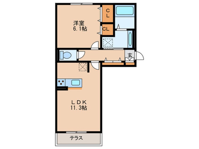 間取図 メゾンヴィラ栗東