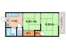 中村サニーハイツ第2 2Kの間取り