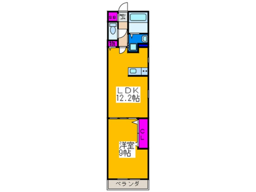 間取図 ワイハイツ栄和