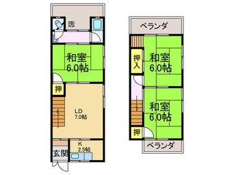 間取図 楠葉中町借家