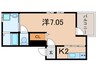 フィオーレ加古川 1Kの間取り