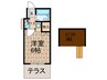 ヨ－ロピアンＫＳ 1Kの間取り