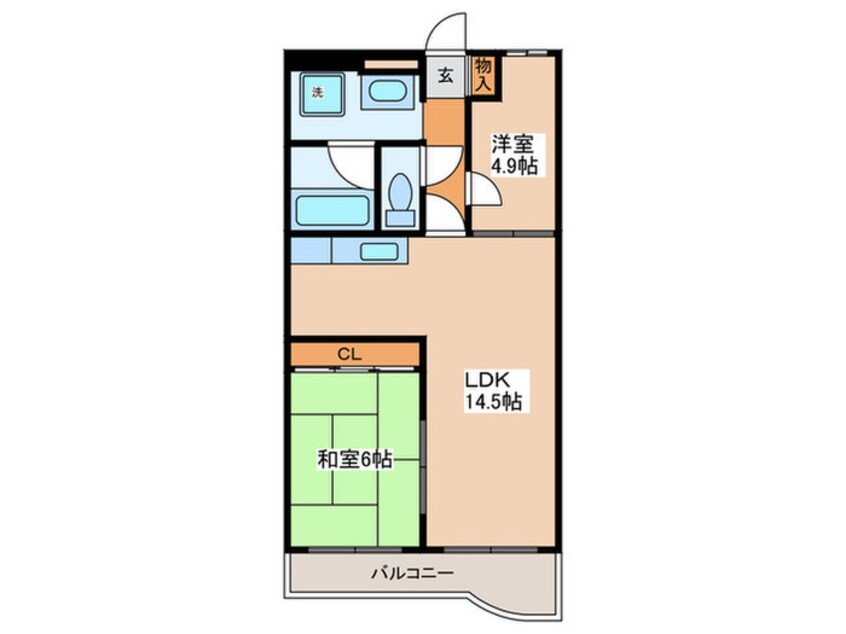 間取図 ストークマンション長堀（1104）