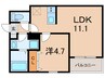 仮)ジーメゾン西脇アリアス 1LDKの間取り