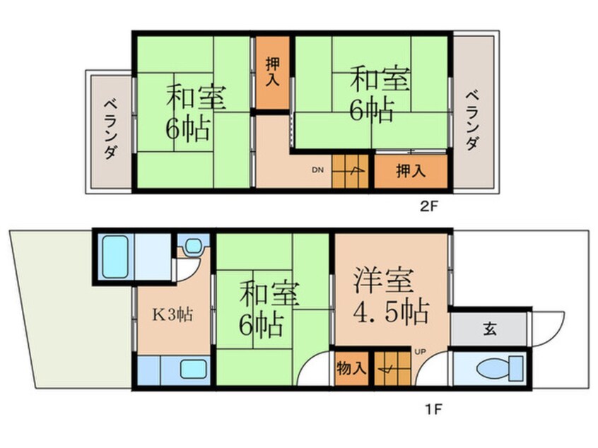 間取図 辻村貸家1