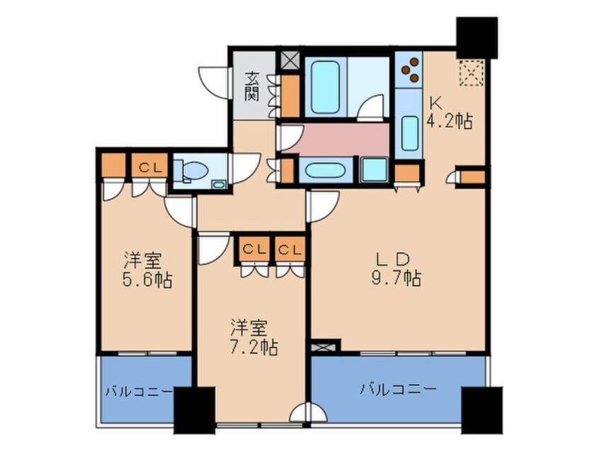 間取図 ザ・梅田タワ－(2210)