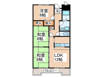 間取図 リバ－サイド藤井寺