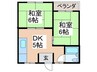 タキガワハイム 2DKの間取り