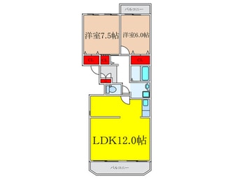 間取図 緑地公園ハウス(205)