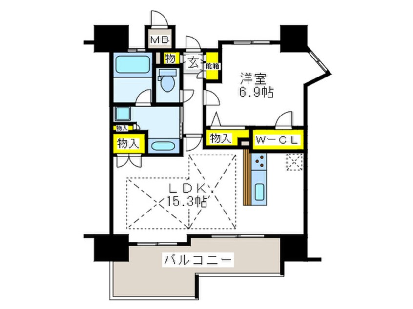 間取図 MPLAZA堺筋本町　(1503)