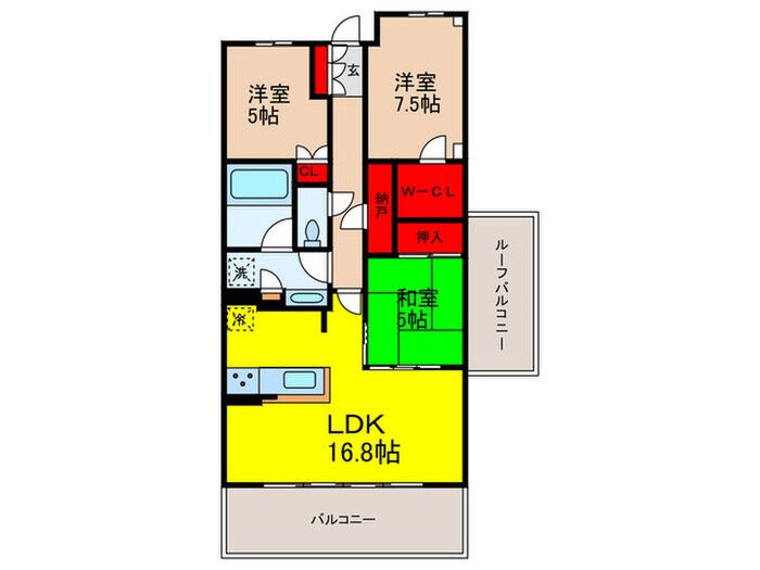 間取り図 ロジュマン千里中央ヒルズ(810)
