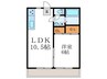 ガーデンハイツ山本 1LDKの間取り