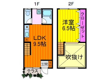 間取図 ルミノ－ゼ星田Ａ棟