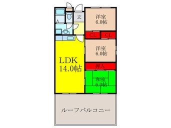 間取図 ﾌﾛｰﾗ穂積台