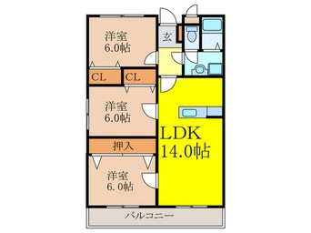 間取図 ﾌﾛｰﾗ穂積台