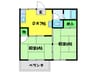 村田ハイツ 2DKの間取り