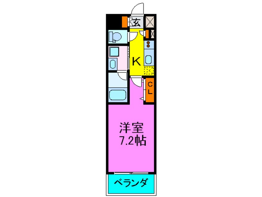 間取図 カスタリア堺筋本町