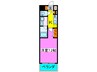 カスタリア堺筋本町 1Kの間取り