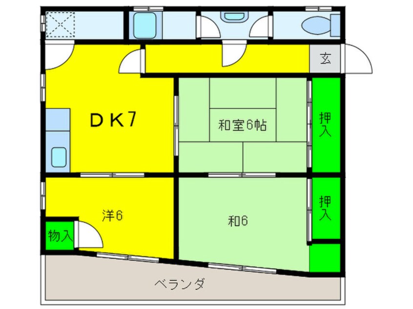 間取図 アッシュコート阿倍野