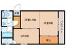 アッシュコート阿倍野 2DKの間取り
