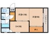アッシュコート阿倍野 2DKの間取り