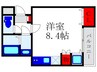 ブラウニー本町 1Rの間取り