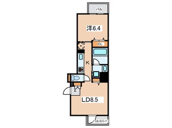 間取図 RIDGE北堀江