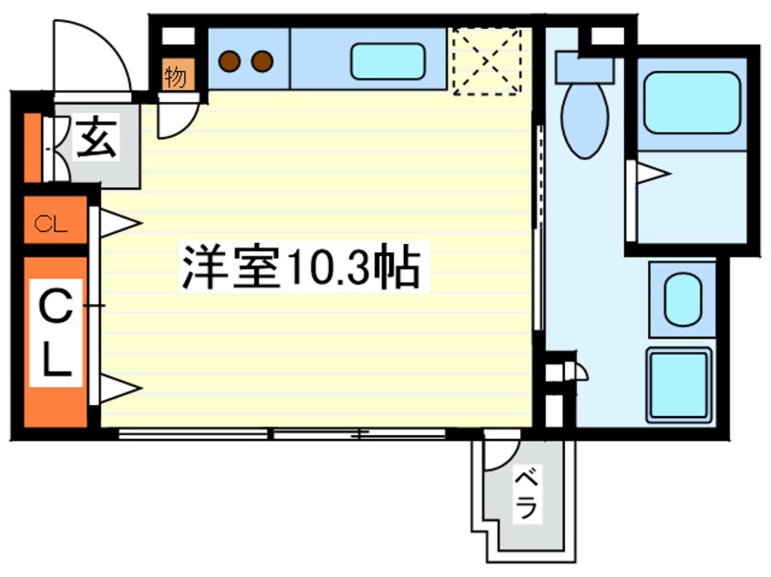 間取図 ルクレ北堀江