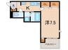 Casa Apu Kapi 1Kの間取り