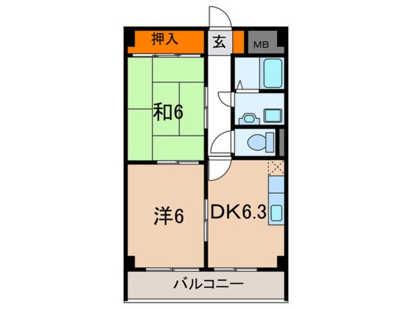 間取図 シャルマン西代