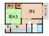 寺田マンション 2Kの間取り