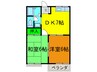 モアクレスト和気Ａ棟 2DKの間取り