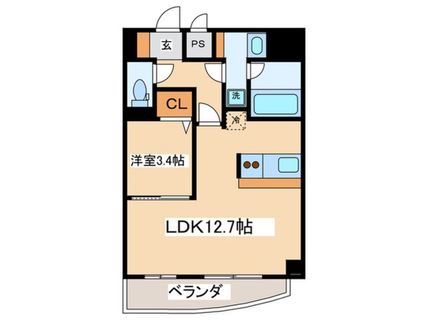 間取図 プランド－ル江戸堀