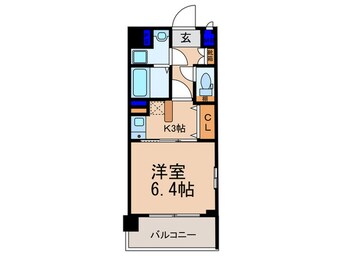 間取図 ﾗｲｼﾞﾝｸﾞｺ-ﾄ京都西院ﾌﾛﾝﾃｨｱ(402)