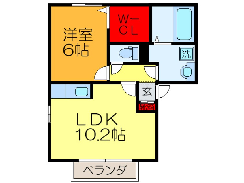 間取図 第６ウエスタンハイツ