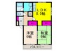 郡家シャトルマンションⅢ 2LDKの間取り