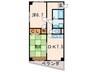 ラ☆宝塚 2DKの間取り