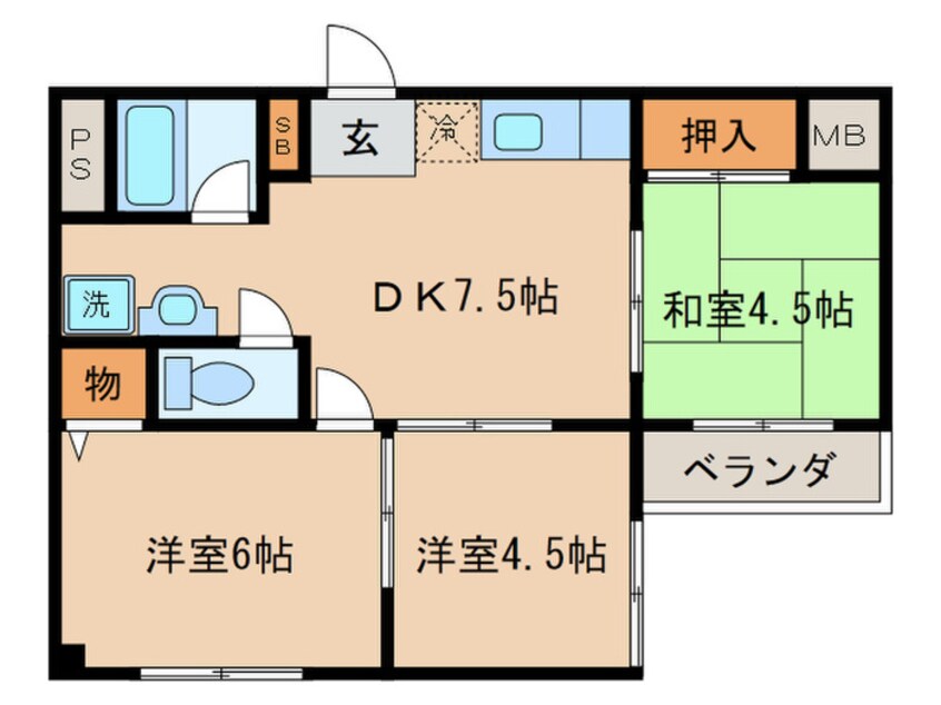 間取図 ヴィエント北花山