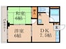 ヴィエント北花山 2DKの間取り